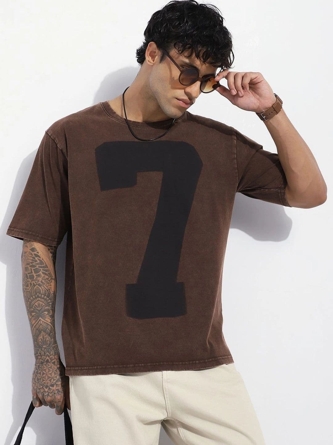 Difference of Opinion Men Oversized Acid Washed Printed Tshirt - view 1