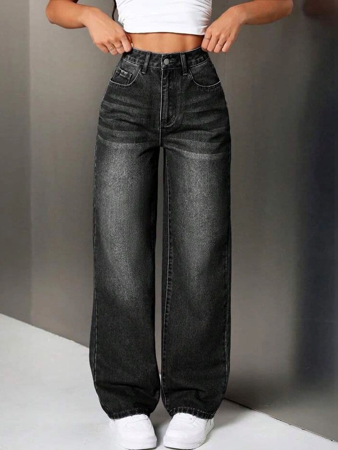 HUNTER & HAYES Women Wide Leg High-Rise Low Distress Jeans - view 1