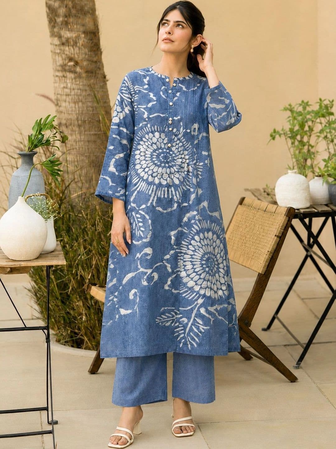 Anouk Rustic Women Ethnic Motifs Printed Regular Kurta with Palazzos - view 1