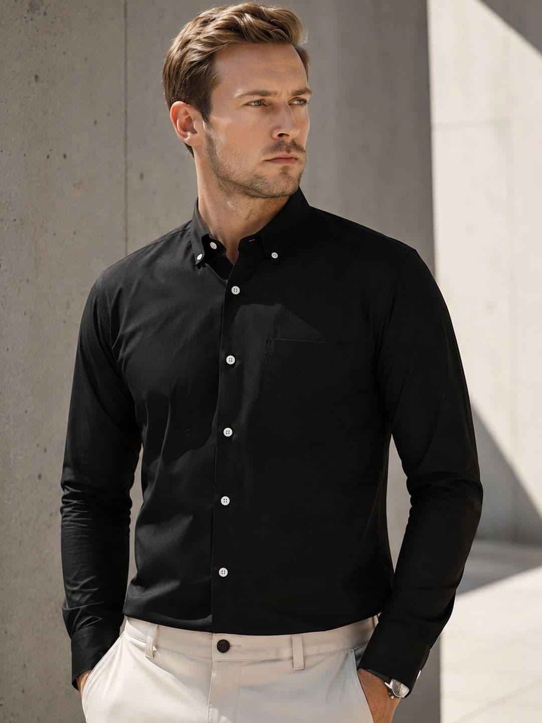 Hancock Men Premium Slim Fit Pure Cotton Casual Shirt - view 1