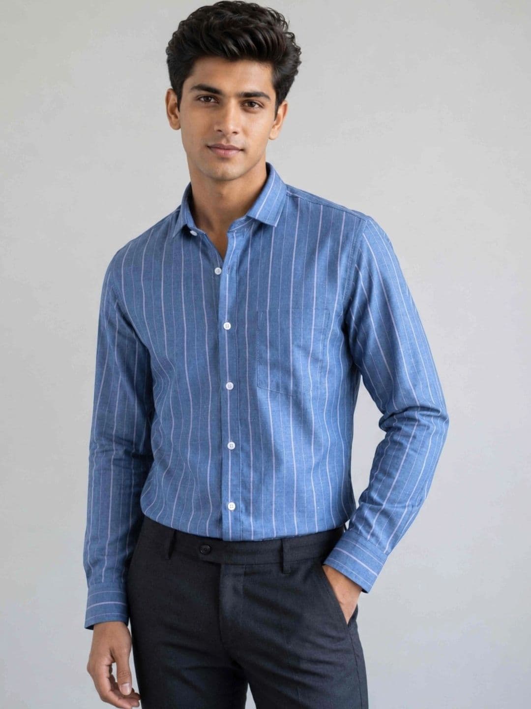 Exotica Style Men Comfort Striped Casual Shirt - view 1