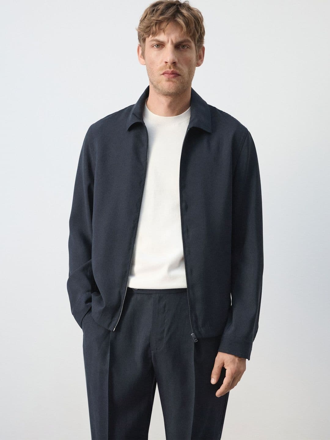MANGO MAN Spread Collar Tailored Jacket - view 1