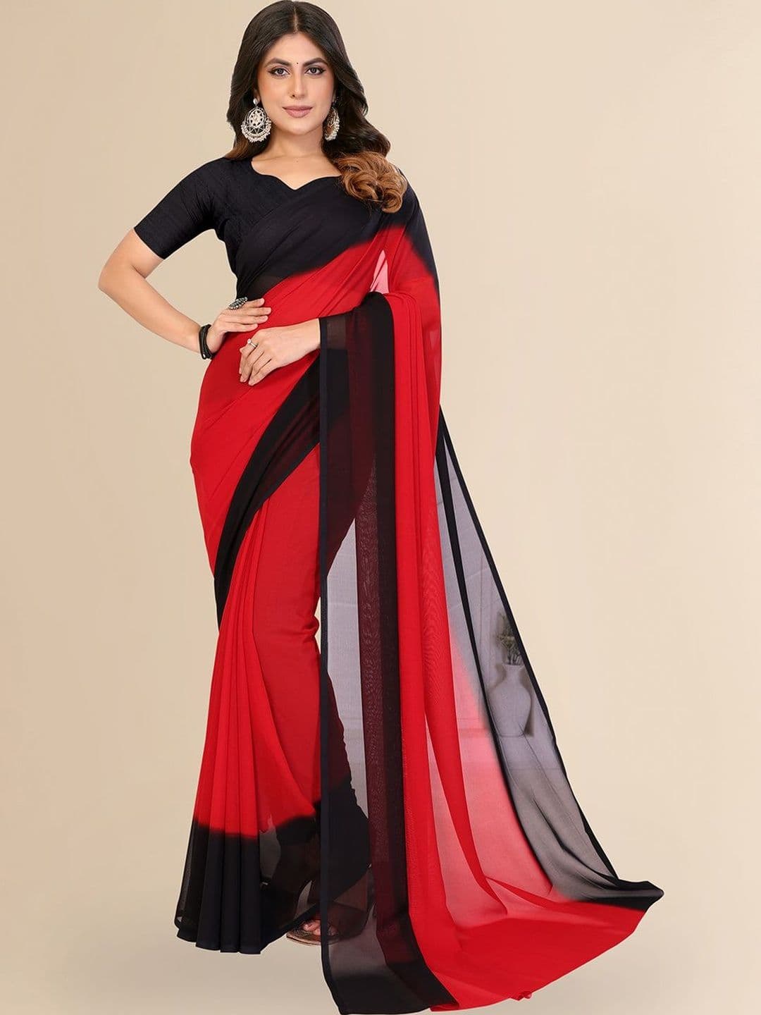 Moda Rapido Ombre Poly Georgette Saree - view 1