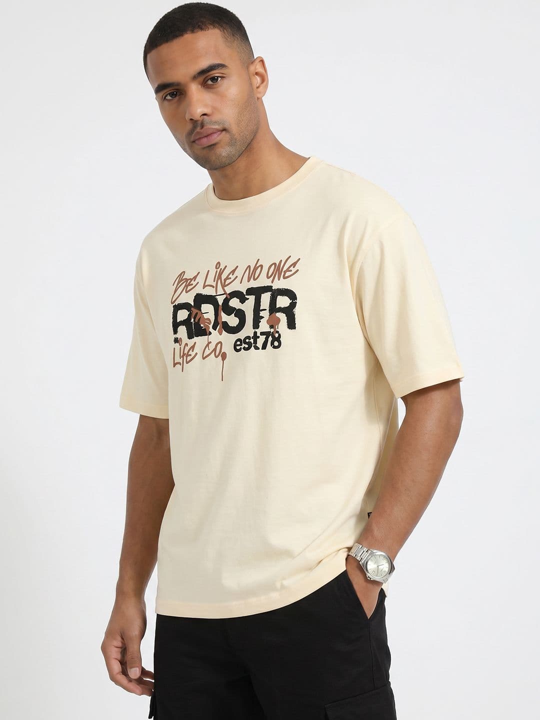 The Roadster Life Co. Printed Pure Cotton T-shirt - view 1