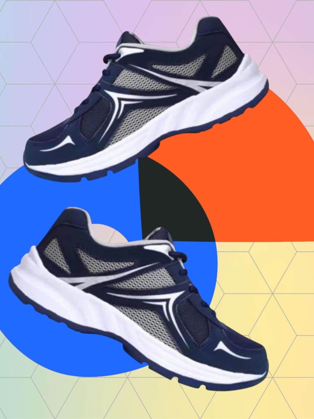 Elevarse Men Mesh Running Non-Marking Shoes - view 1