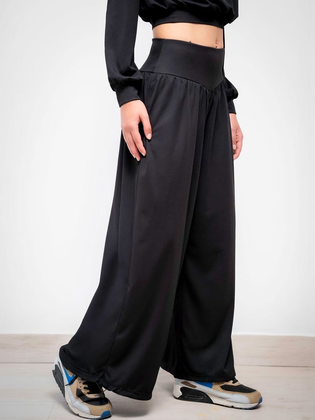 SAMMYUKK Women Flared Knitted Palazzos - view 1