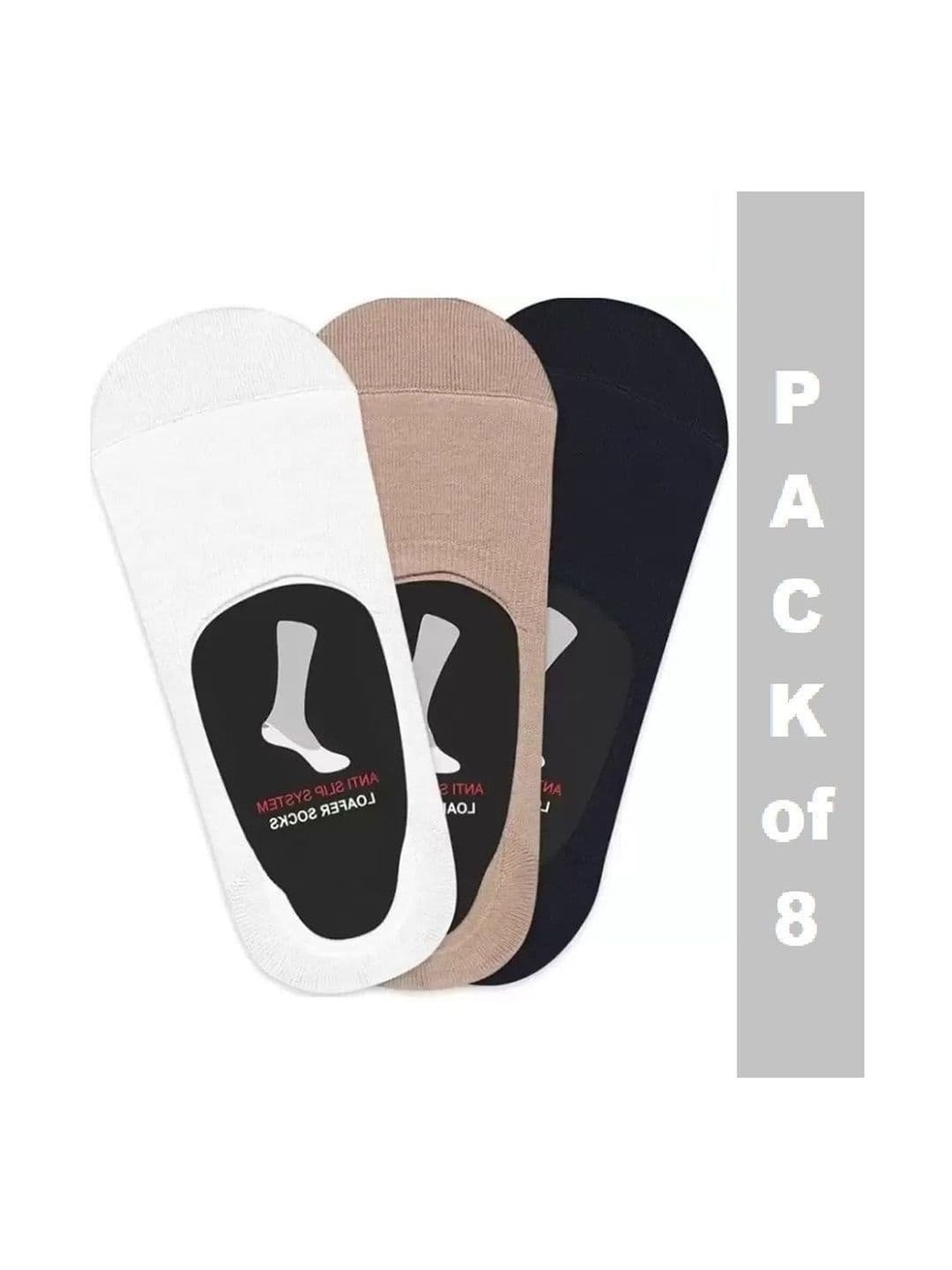 Faton Men Pack of 8 Cotton Shoe Liners Socks - view 1