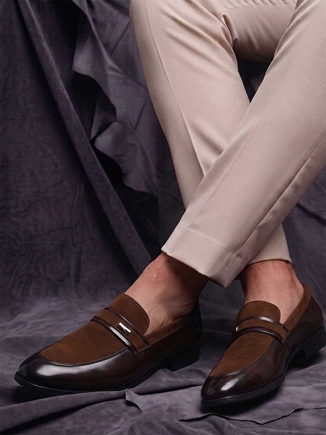 HERE&NOW Men Brown Formal Penny Loafers - view 1
