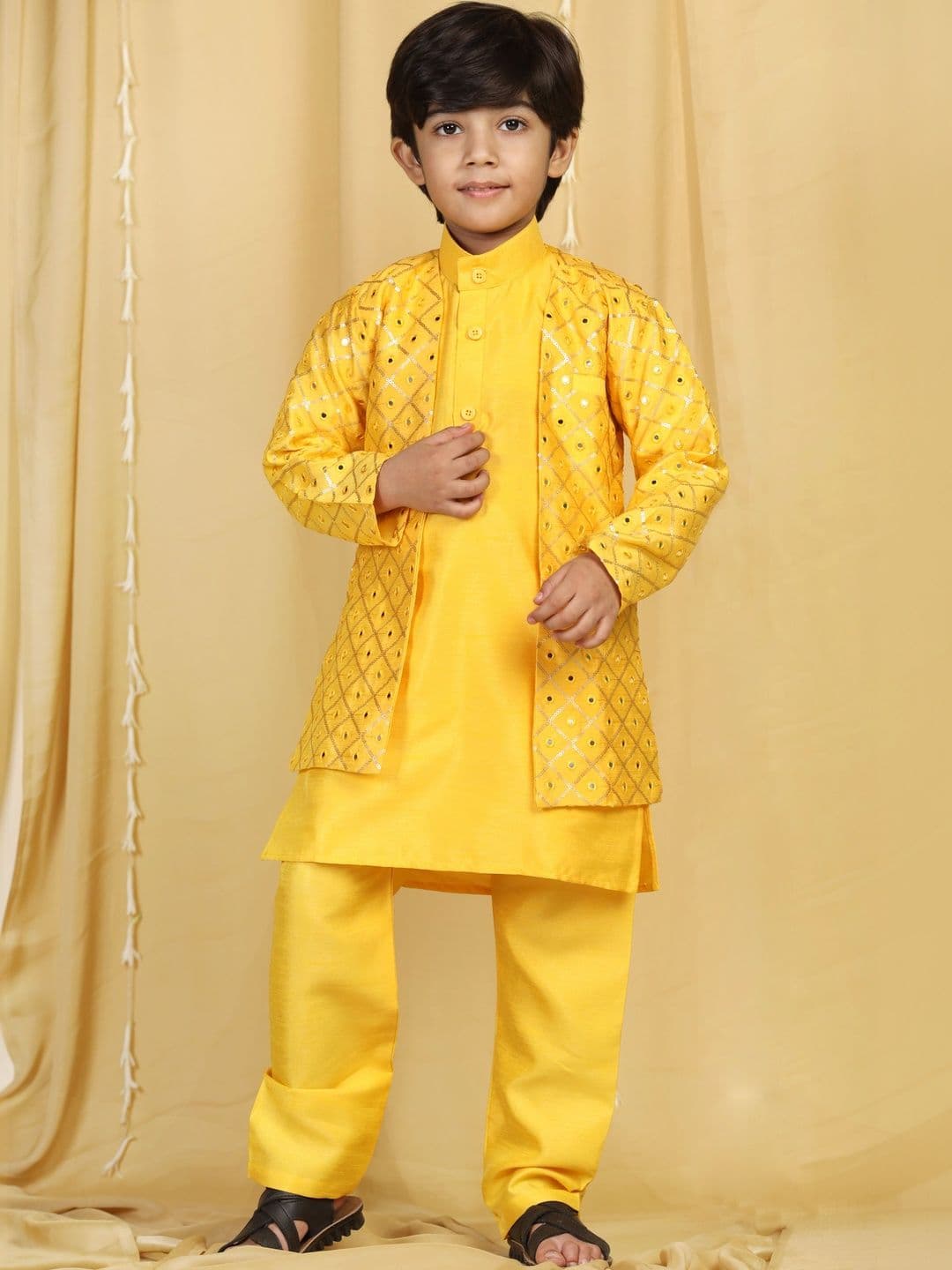 KALINI Boys Mandarin Collar Sherwani - view 1