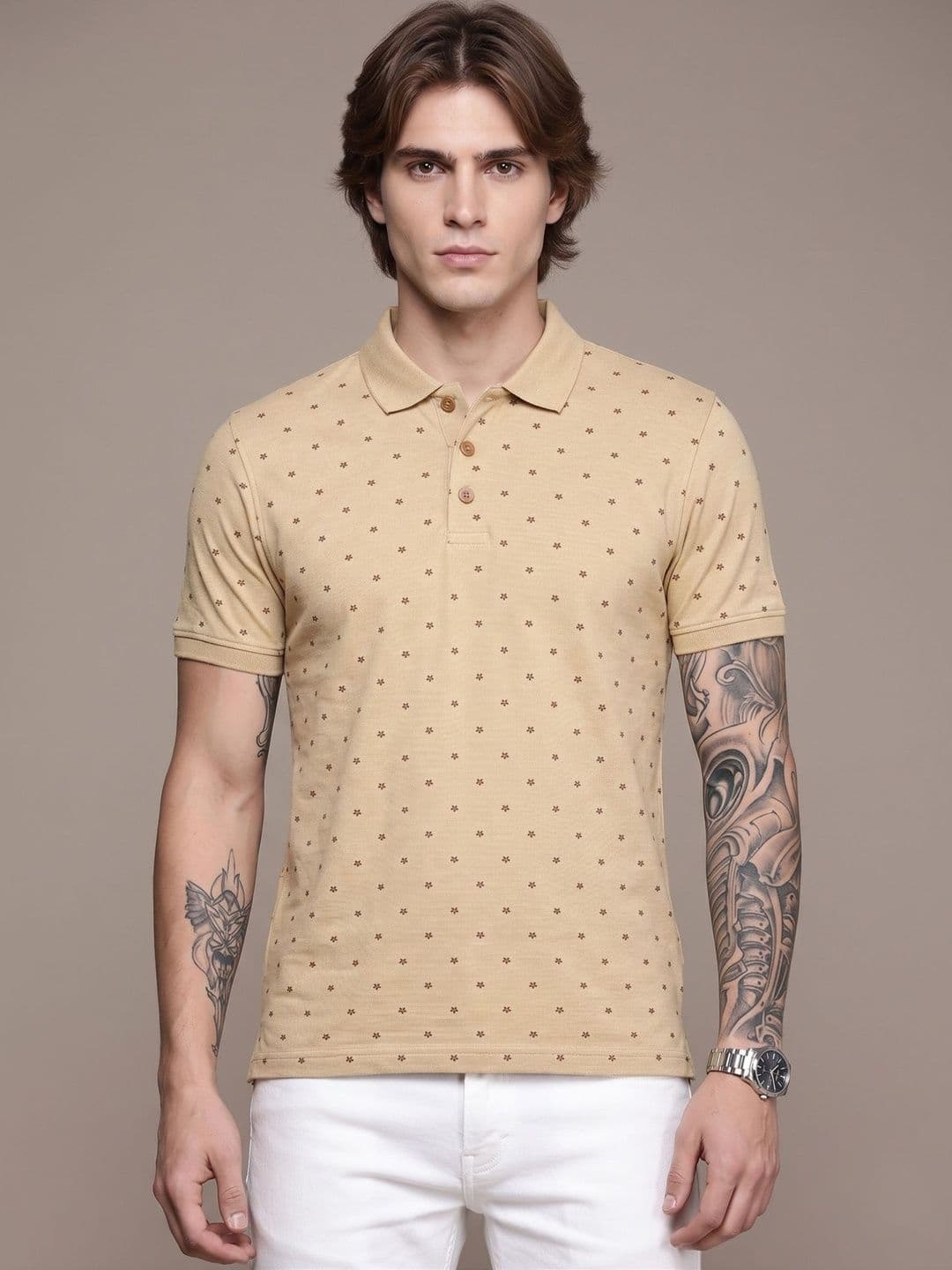 SANDPIPER Men Printed Polo Collar T-shirt - view 1