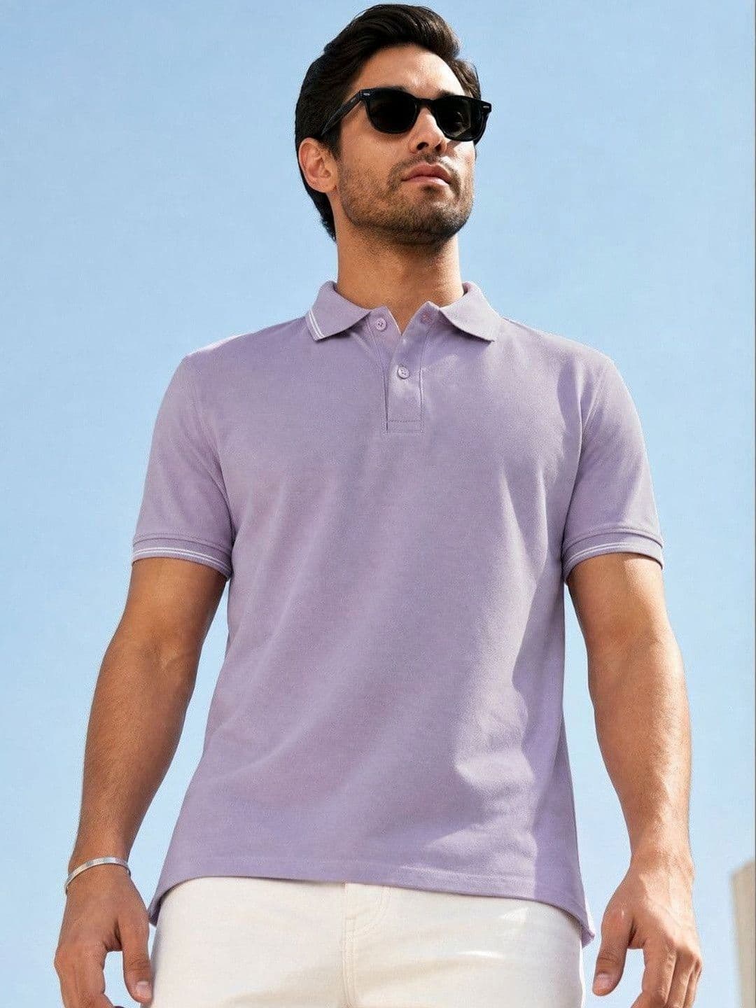 Dennis Lingo Regular Fit Water And Stain Repellent Solid Polo T-Shirt With Tipping - view 1