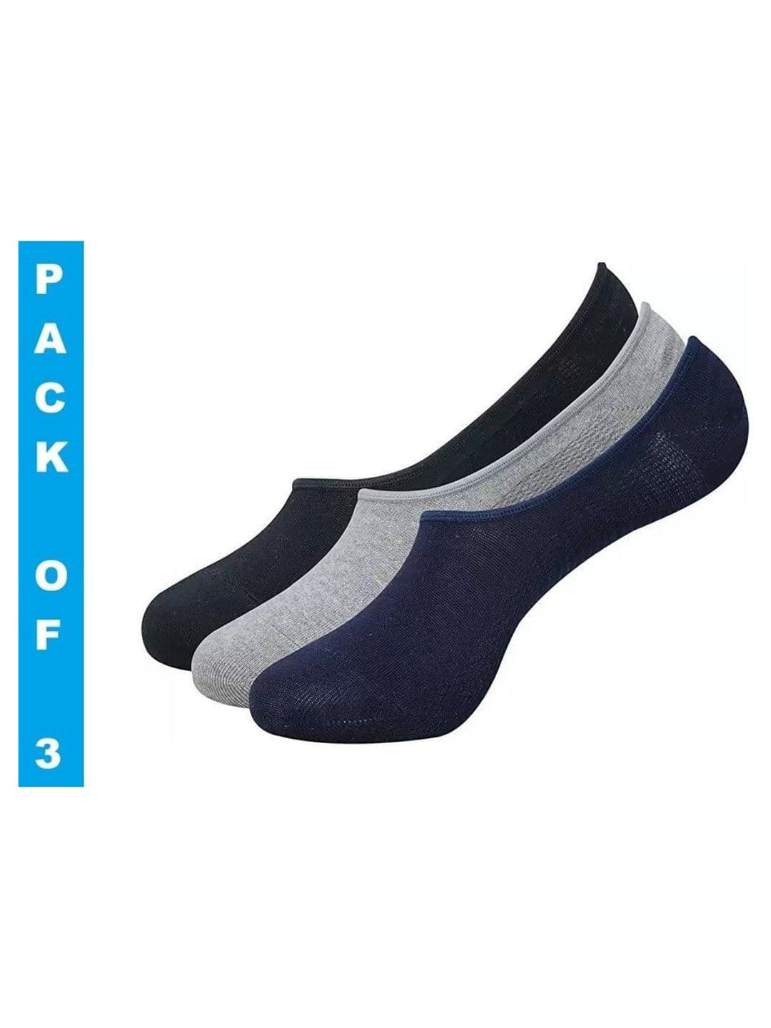 Faton Unisex Pack of 3 Cotton Shoe Liners Socks - view 1