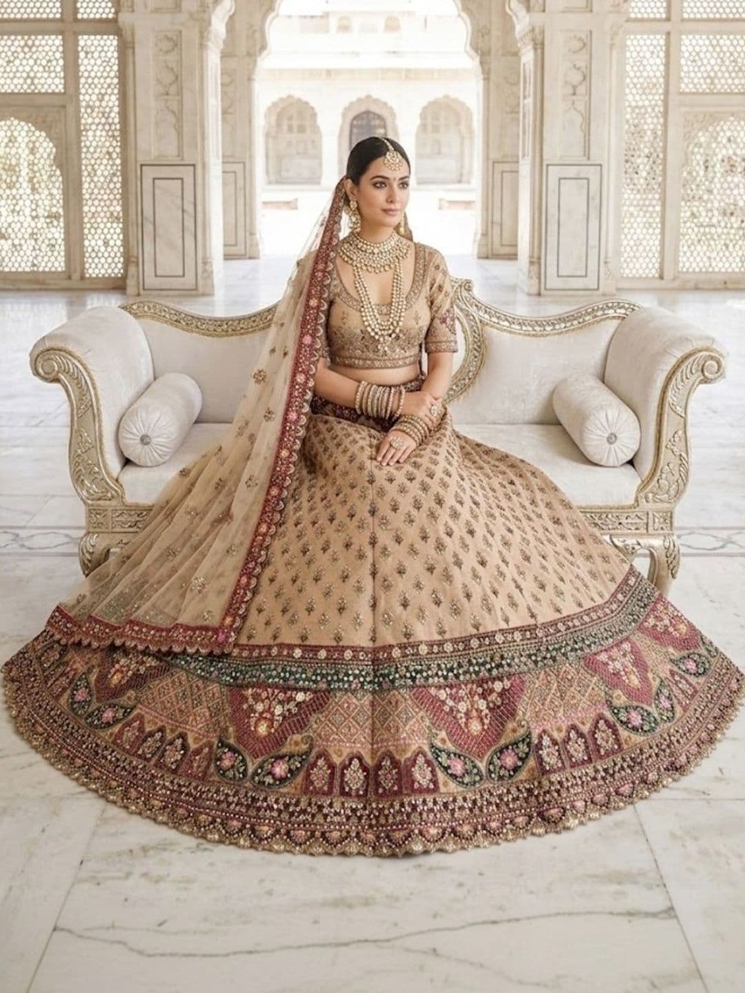 JIYANA WOMENS CHOICE Embellished Semi-Stitched Lehenga & Unstitched Blouse With Dupatta - view 1