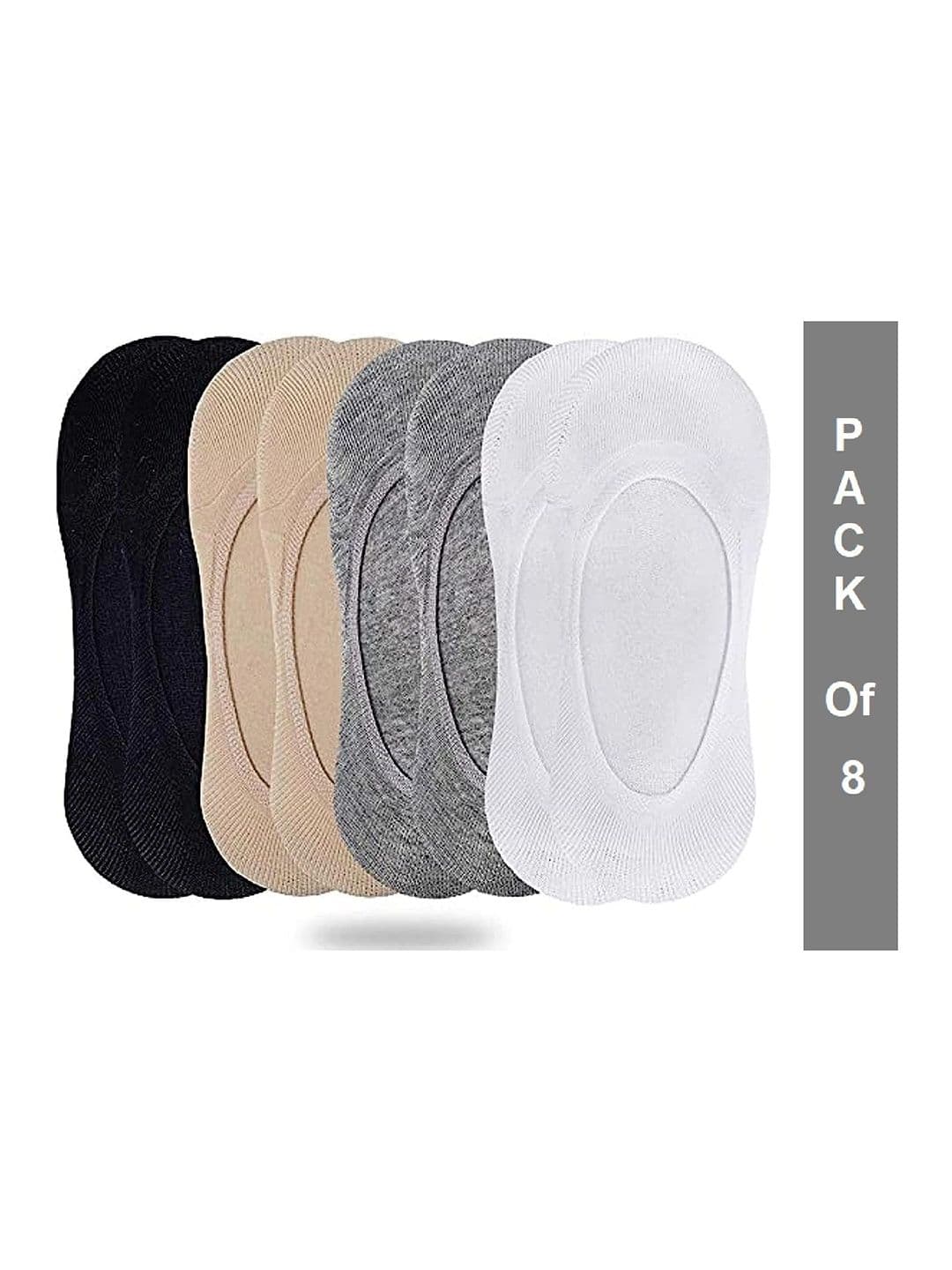 Faton Men Pack of 8 Cotton Shoe Liners Socks - view 1