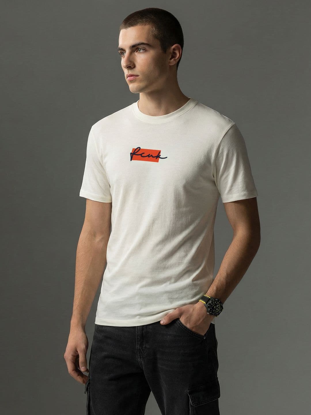 FCUK Brand Logo Printed T-shirt - view 1