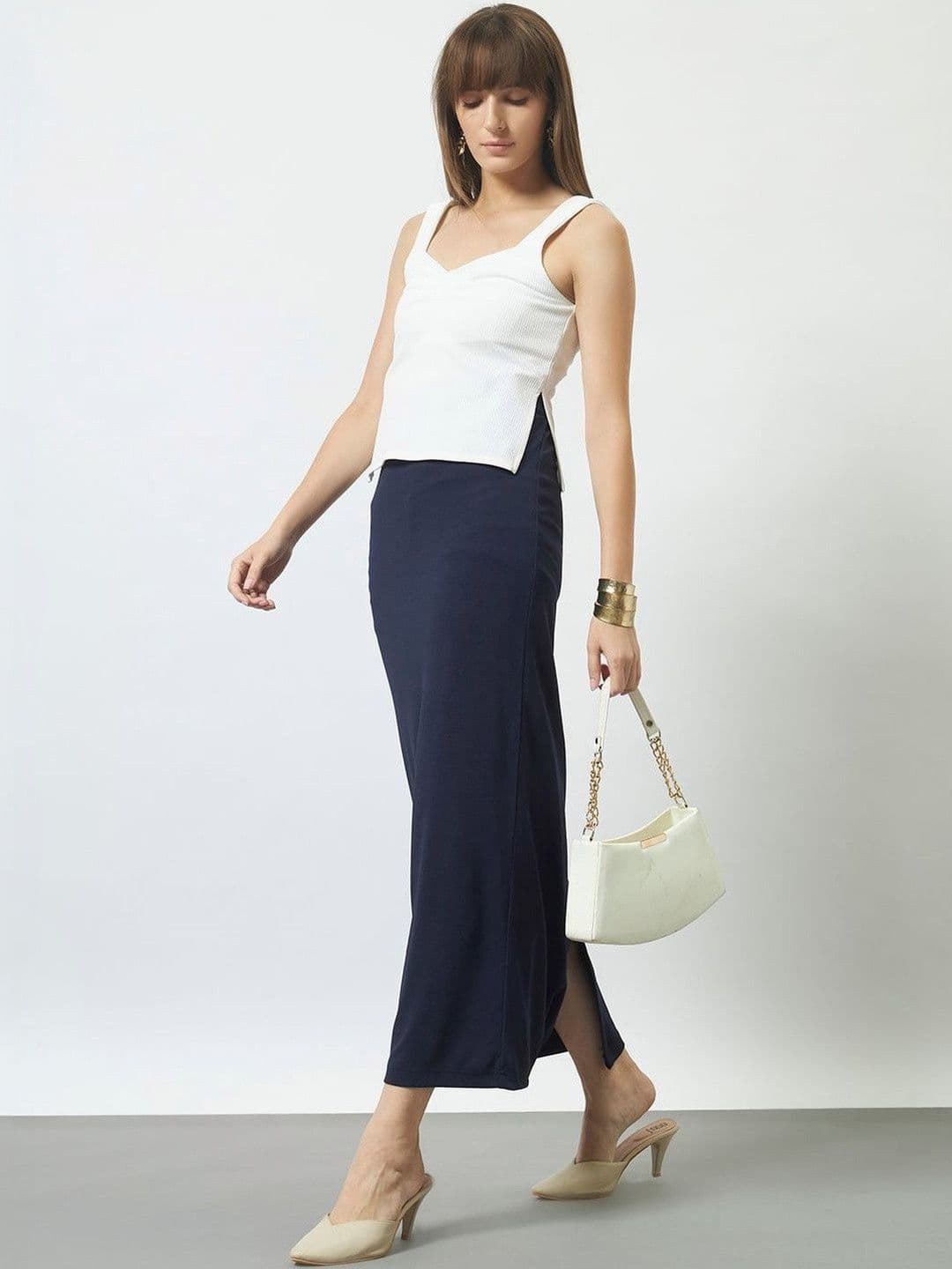 Trend Arrest Back Slit Maxi Straight Skirt - view 1