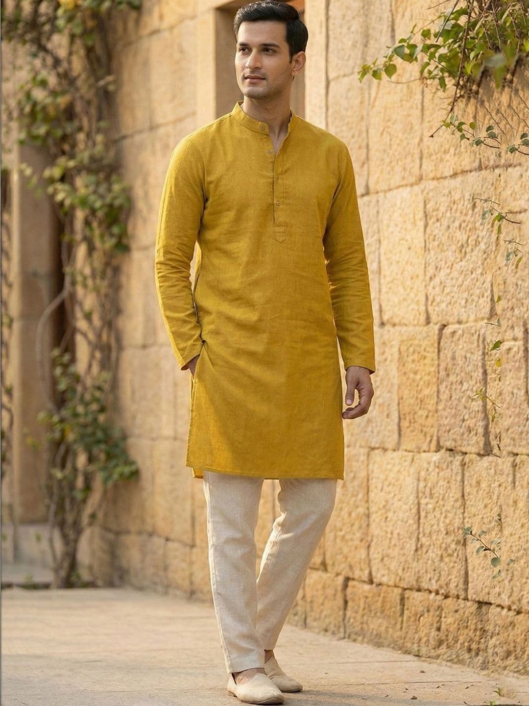 House of Pataudi Men Kurta - view 1