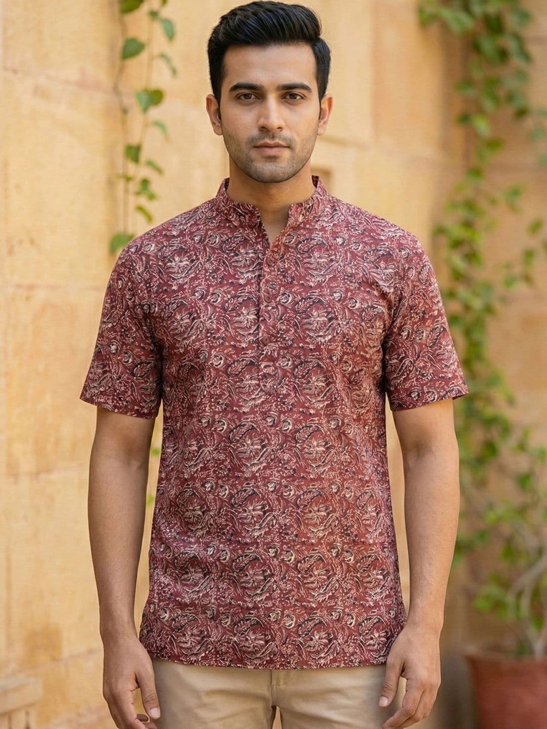 House of Pataudi Men Ethnic Motifs Printed Kurta - view 1
