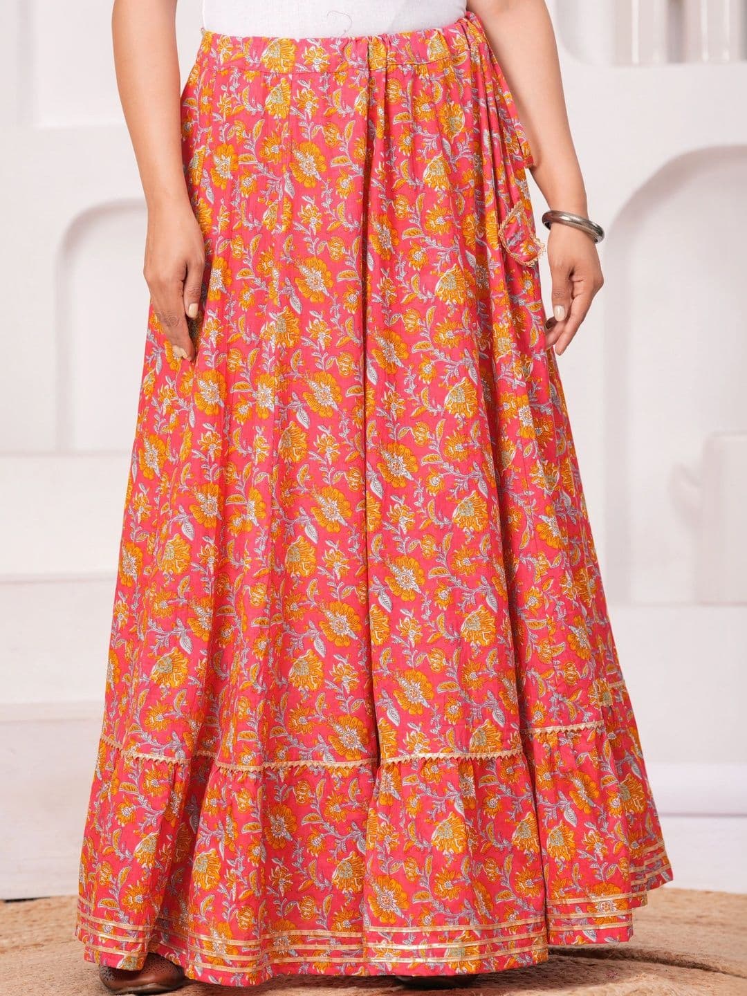 Clothy N Wave Women Floral Maxi Flared Skirt - view 1