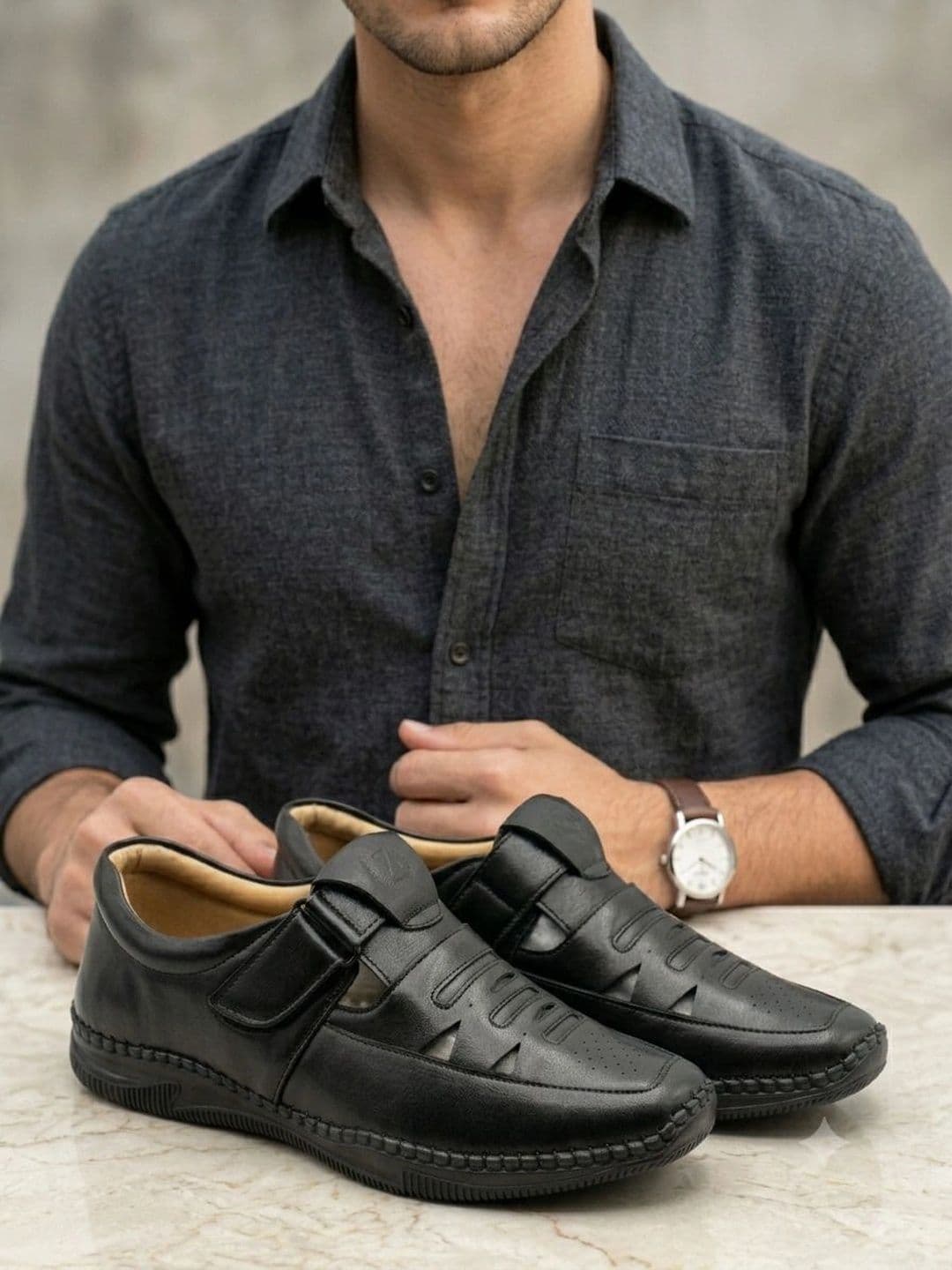 HERE&NOW Men Shoe-Style Sandals - view 1
