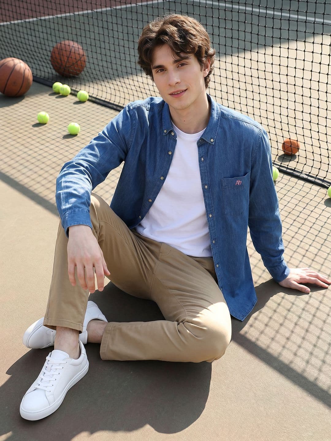 Aeropostale Chambray Pure Cotton Casual Shirt - view 1