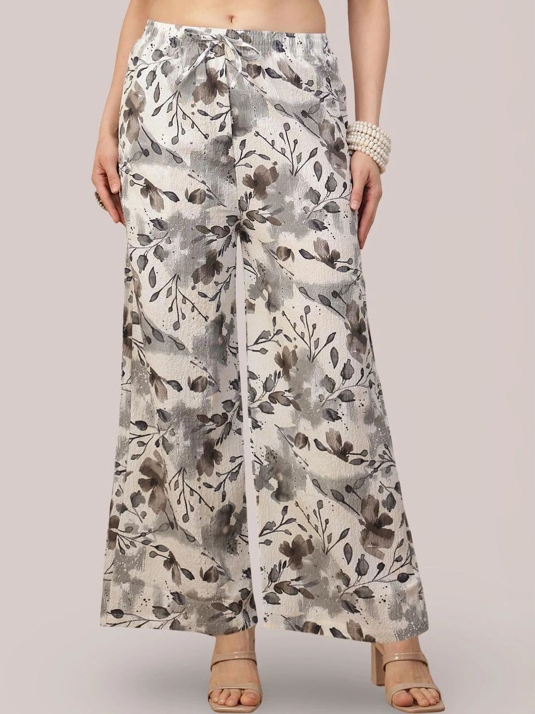 GRACIT Women Floral Printed Crepe Palazzos - view 1