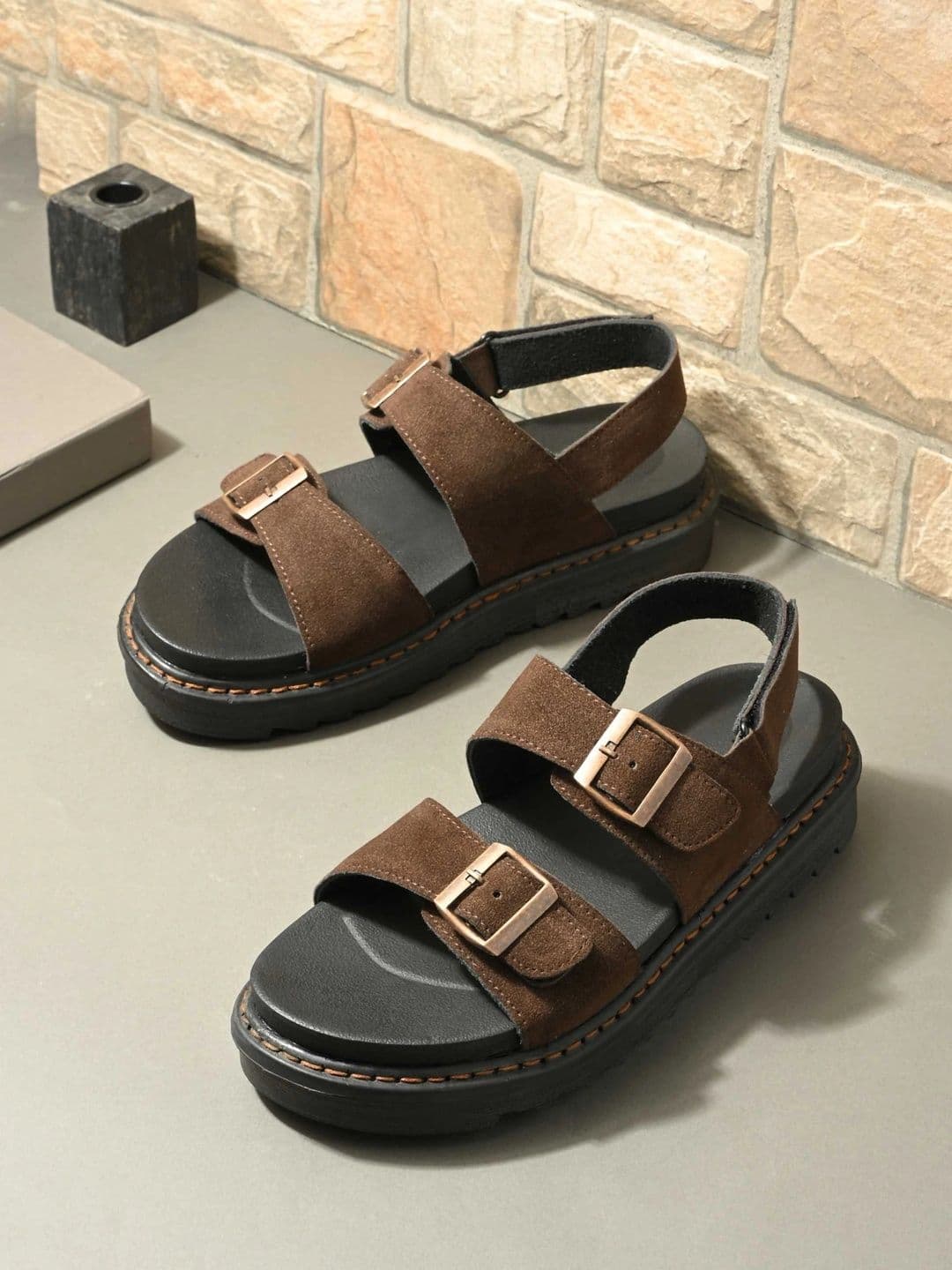 AfroJack Men Leather Comfort Sandals - view 1