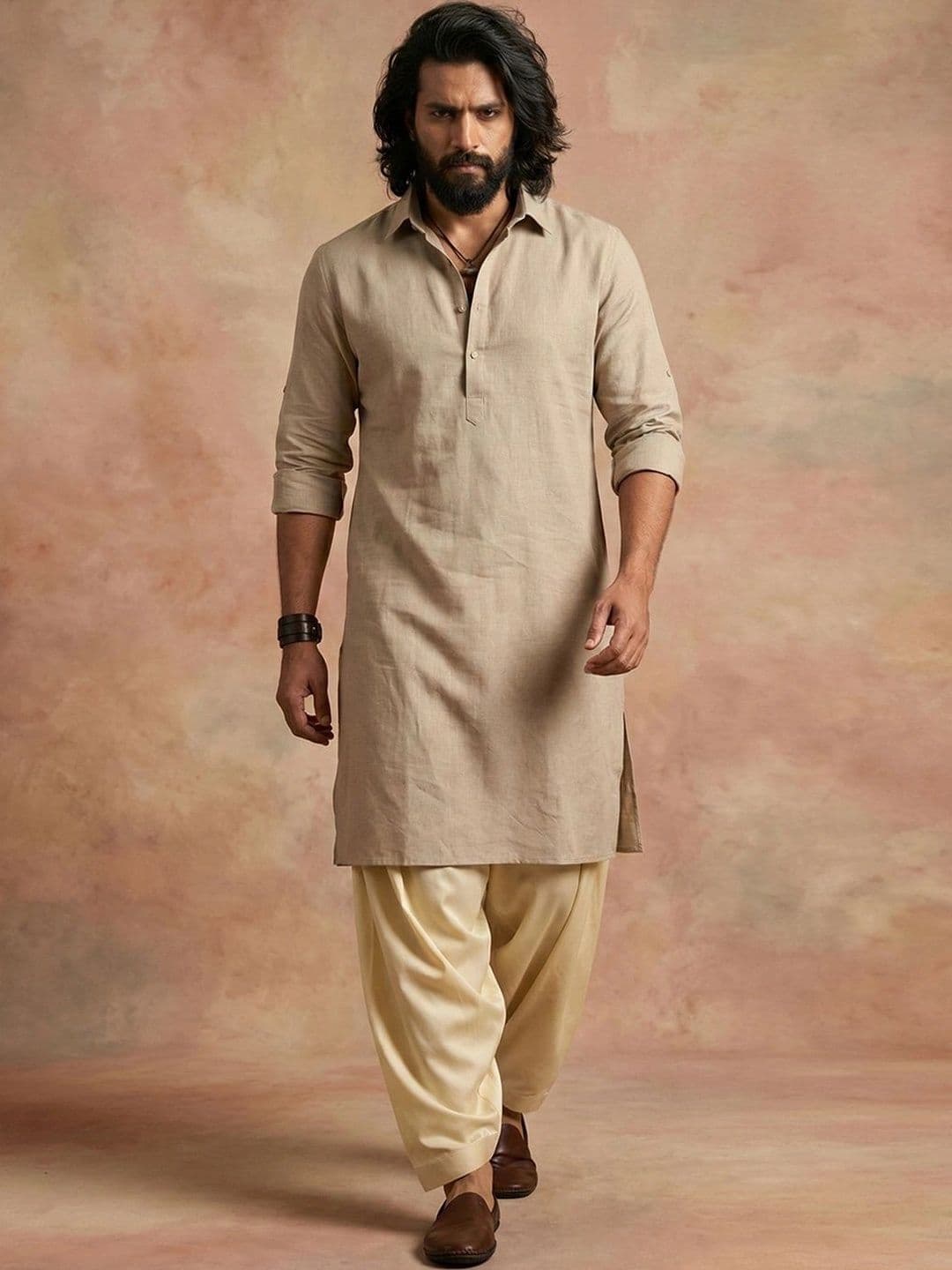 House of Pataudi Men Kurta - view 1