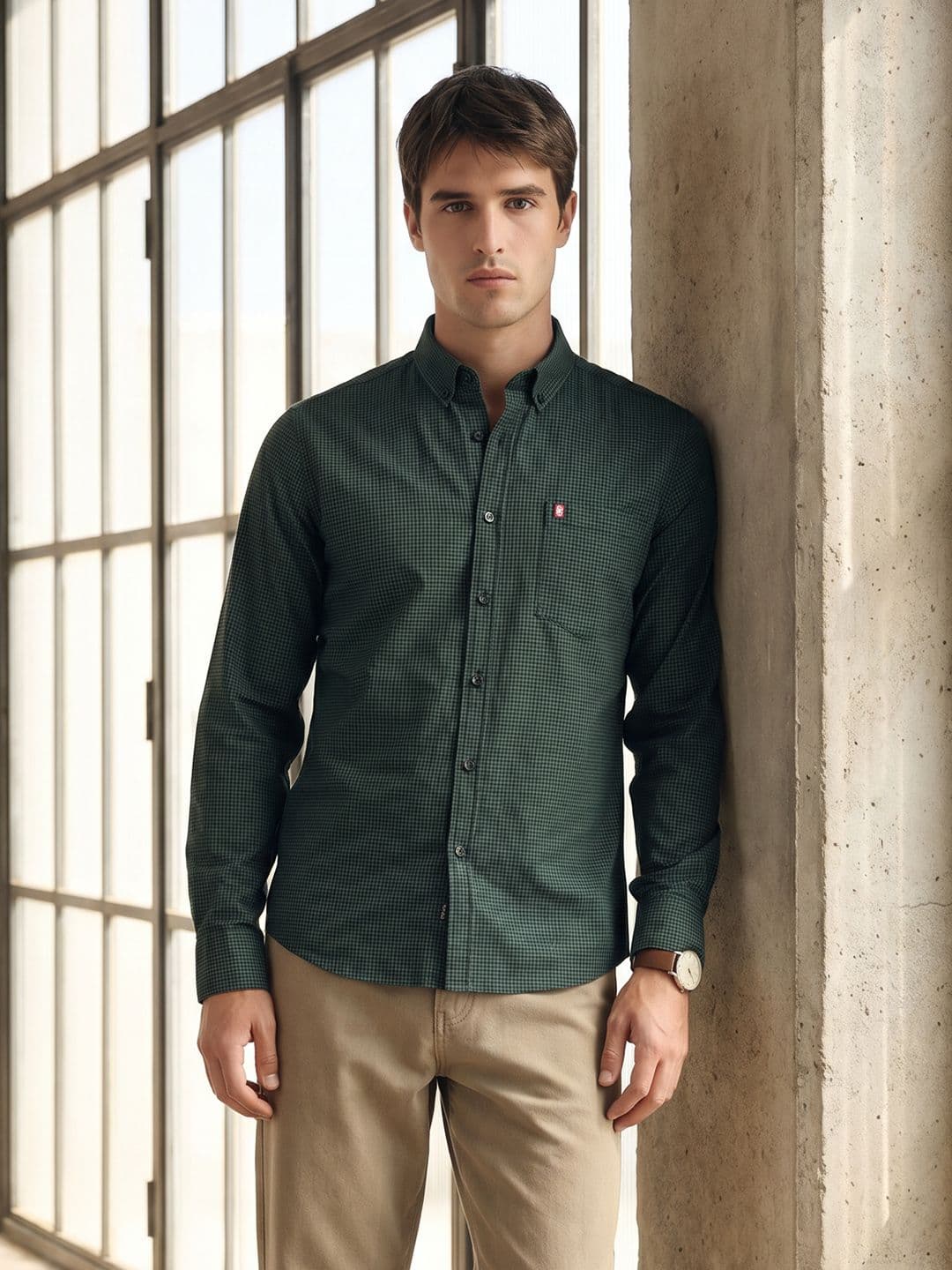 THE SHIRT CODE Micro Checked Casual Shirt - view 1