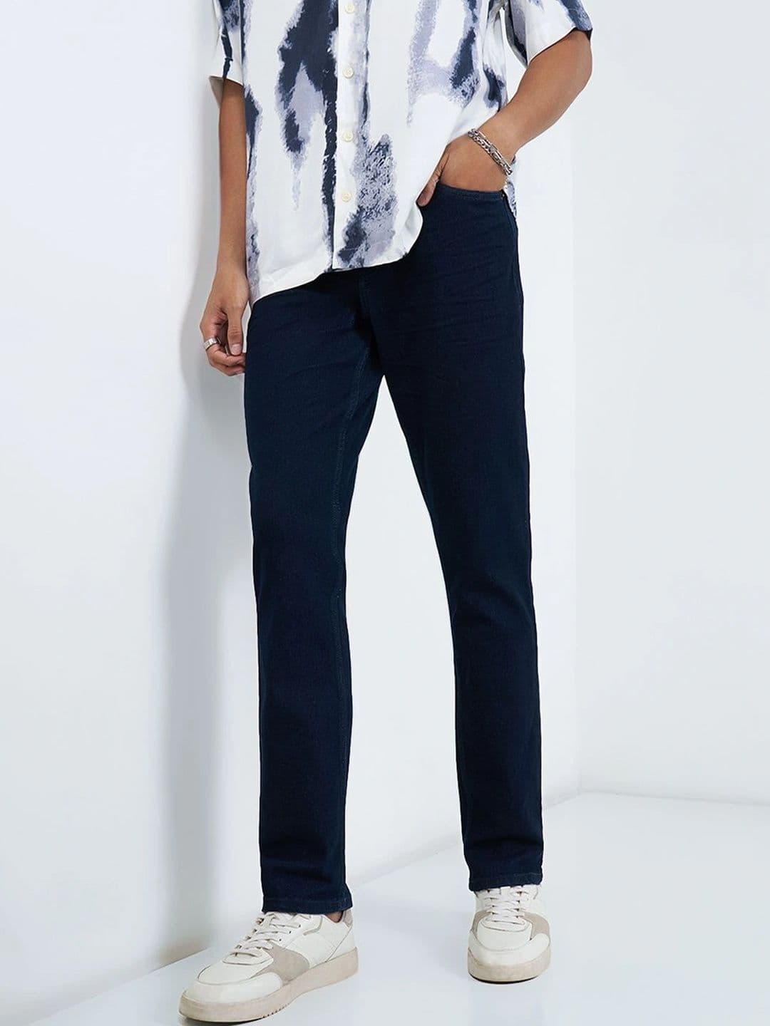SF JEANS by Pantaloons Men Slim Fit Mid-Rise Jeans - view 1
