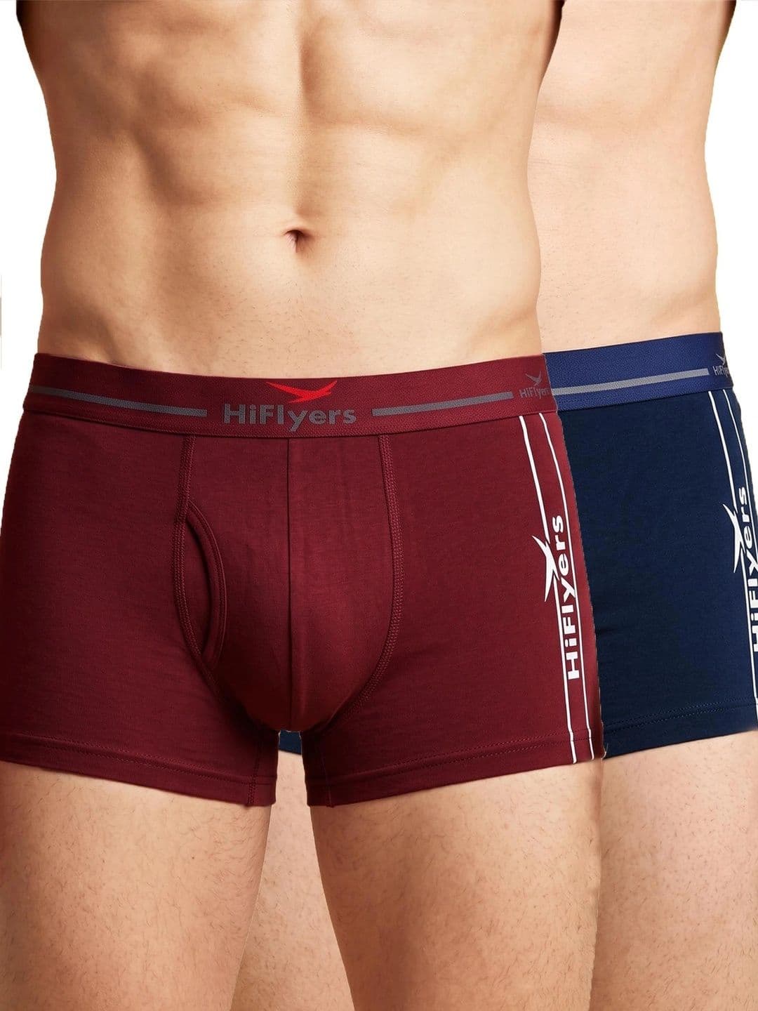 HiFlyers Pack of 2 Cotton Blend Solid Trunks - view 1