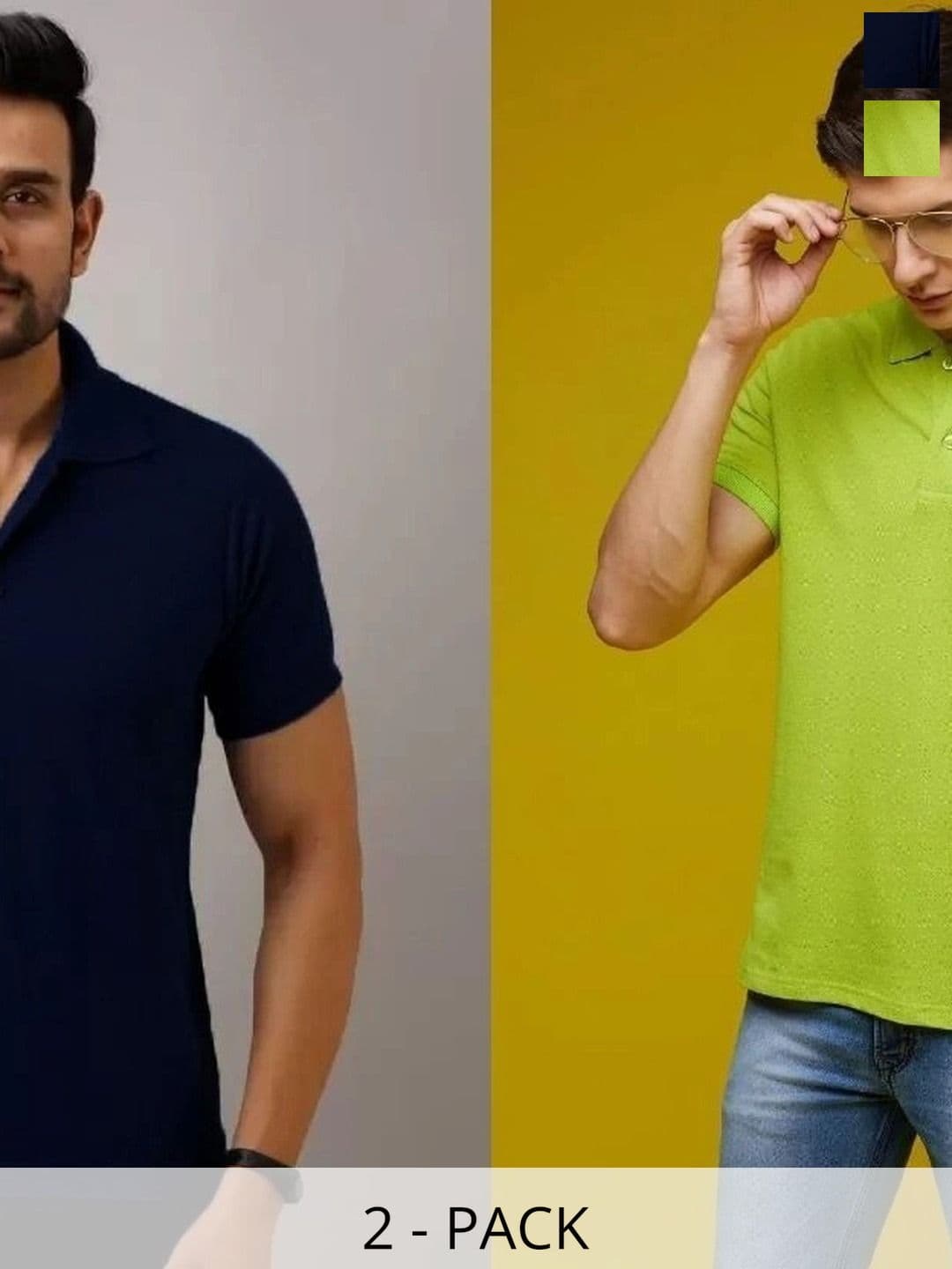 PIXFAB Men 2 Polo Collar Abzorb Pockets T-shirt - view 1