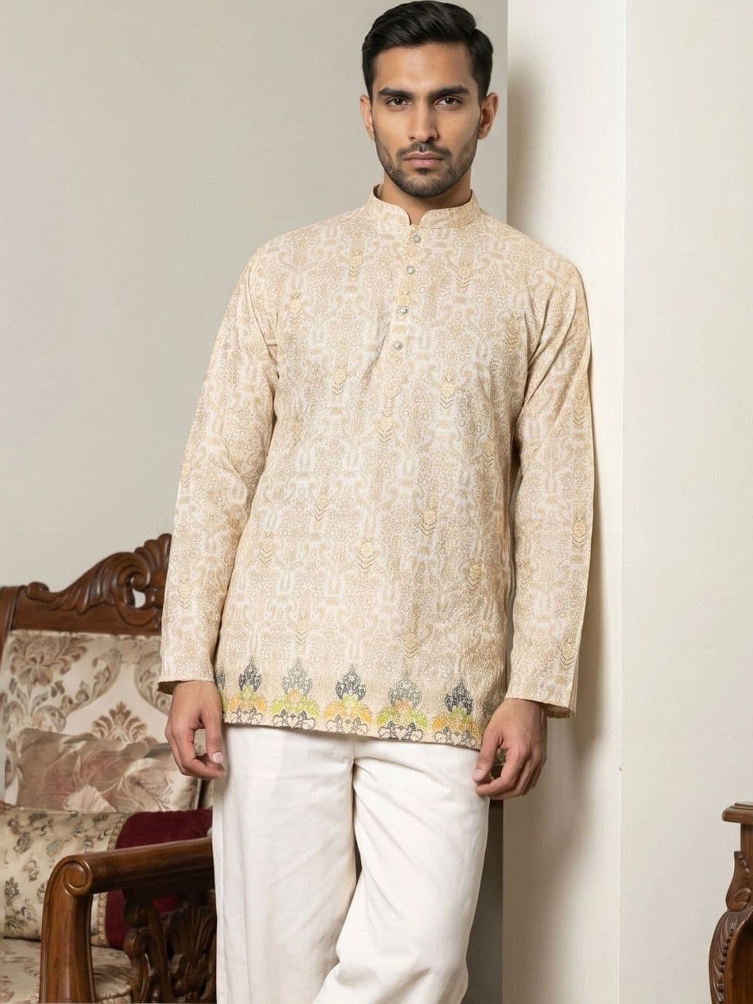 Jompers Men Ethnic Motifs Printed Kurta - view 1