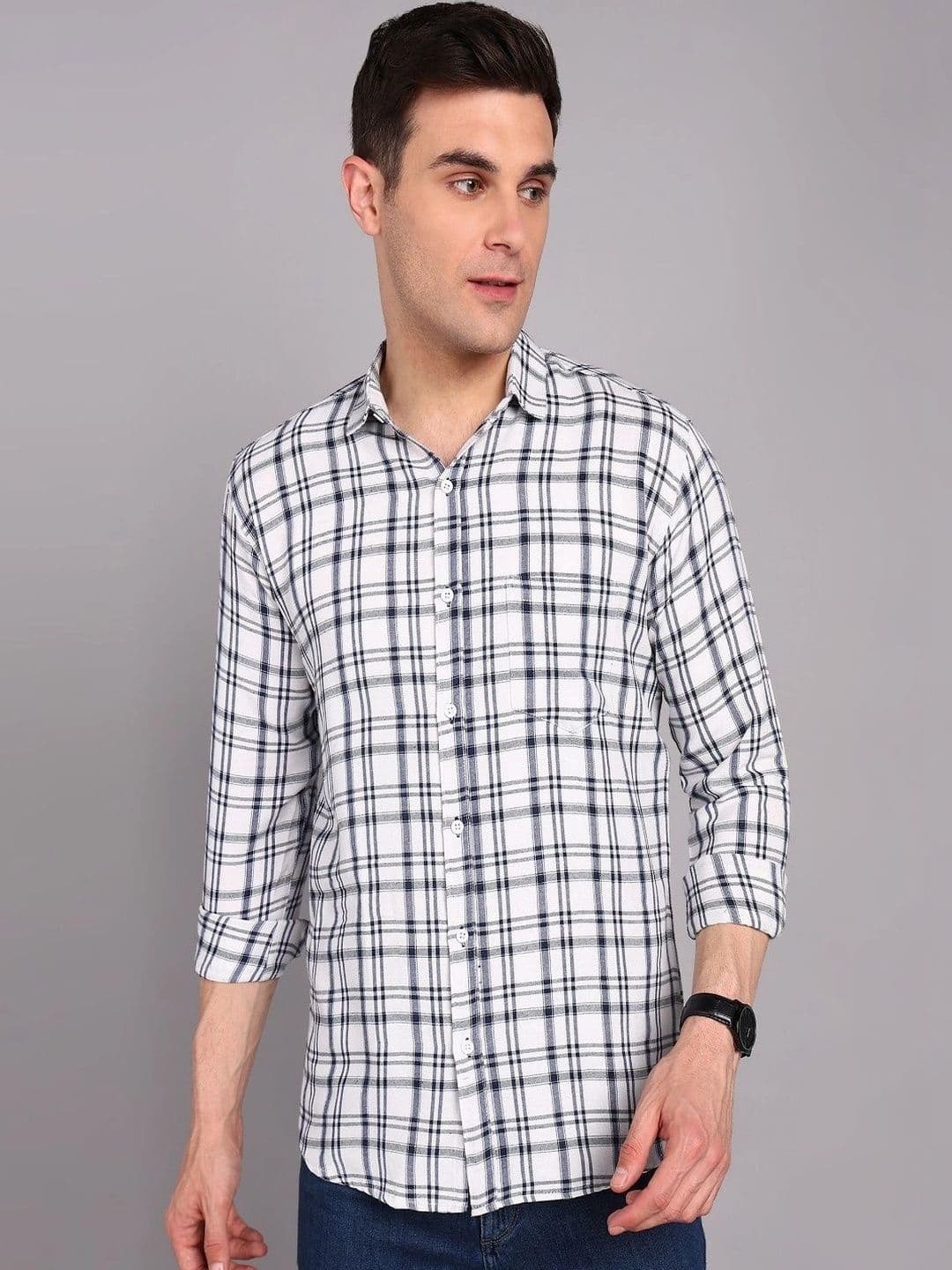 COTNZIP Men Checked Casual Shirt - view 1