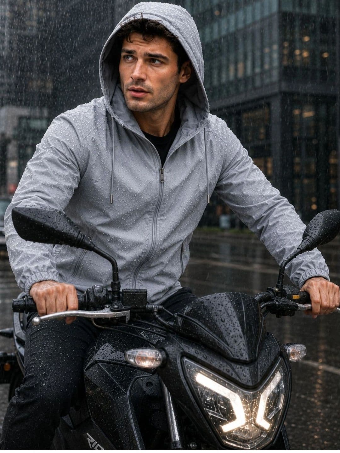 CARABA Men Hooded Rain Jacket - view 1