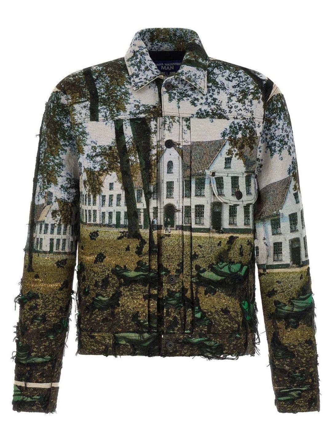 Junya Watanabe Multicolor Jacquard Shirt Collar Jacket - view 1