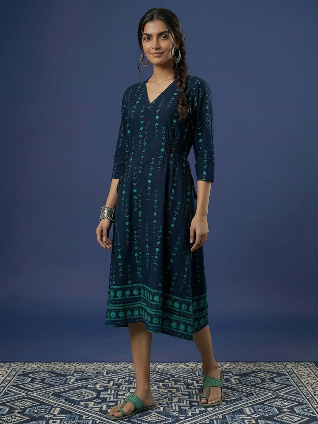 Taavi Ethnic Motifs Printed Ethnic Dress - view 1