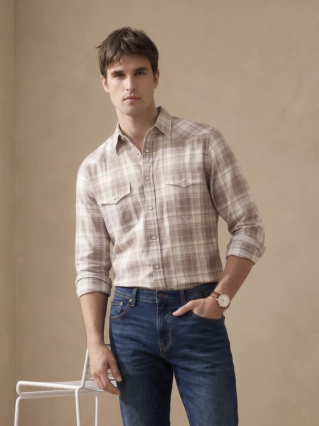 THE SHIRT CODE Checked Casual Shirt - view 1