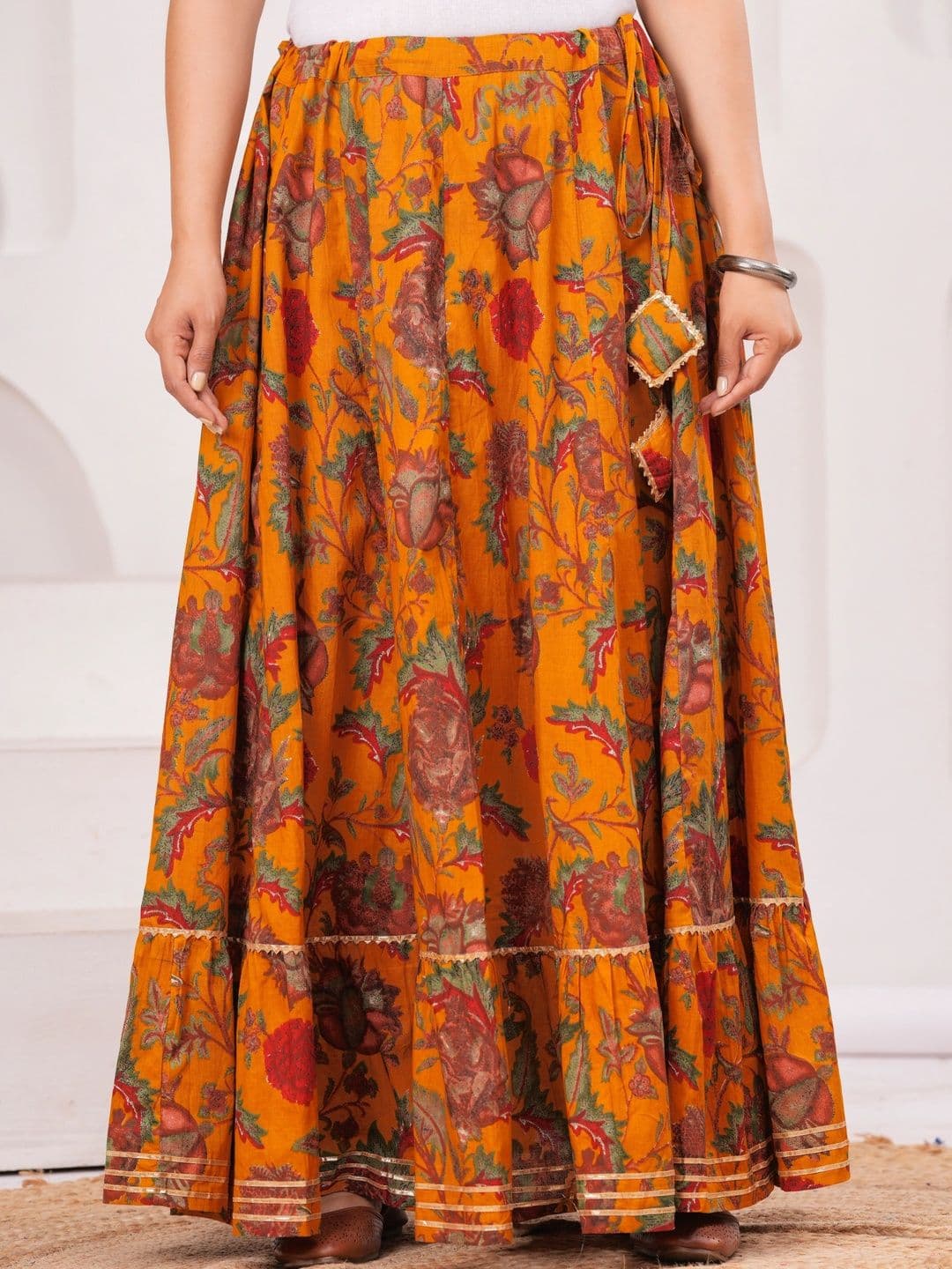 Clothy N Wave Women Floral Maxi Flared Skirt - view 1