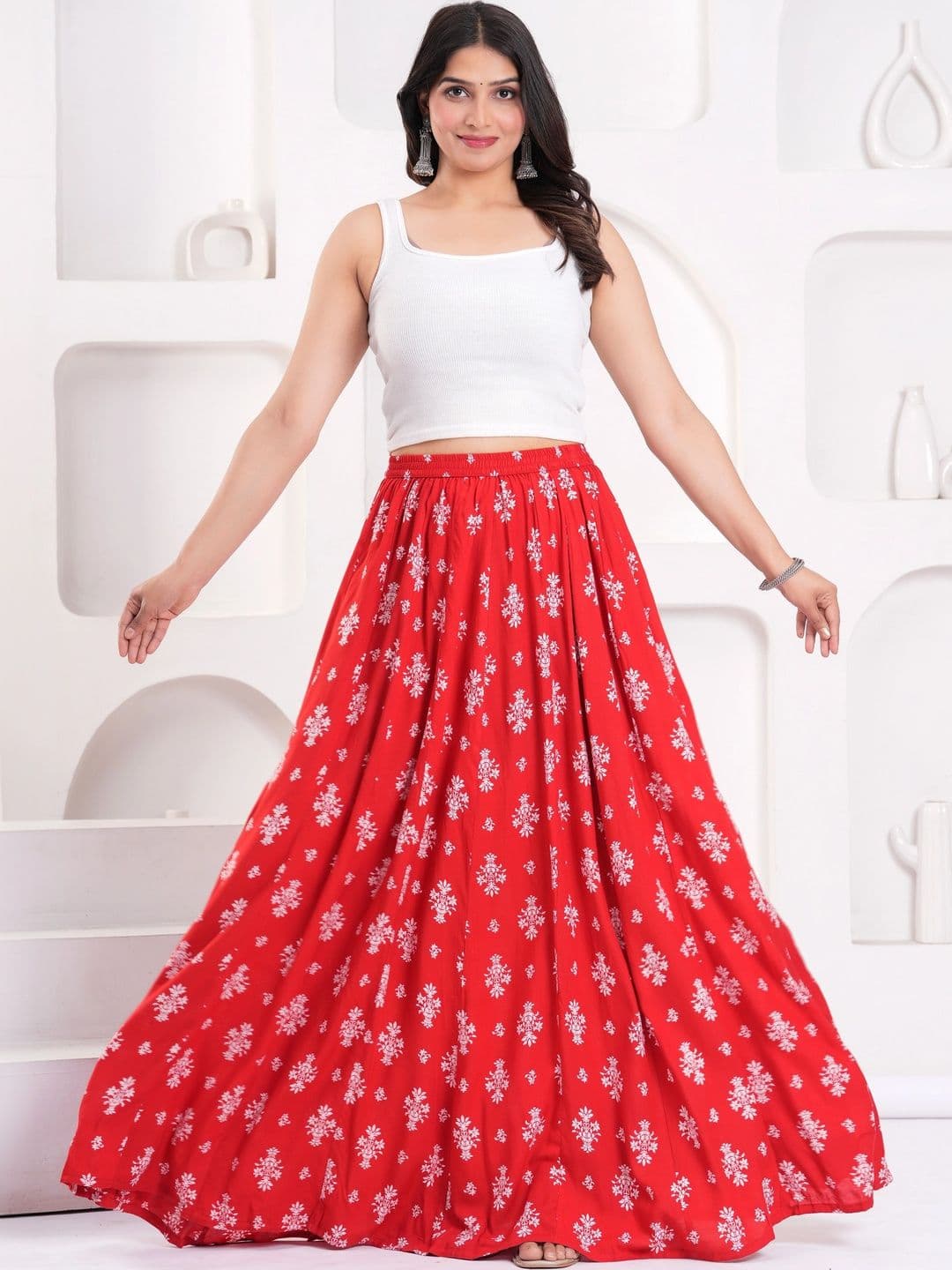 Clothy N Wave Women Maxi Flared Skirt - view 1