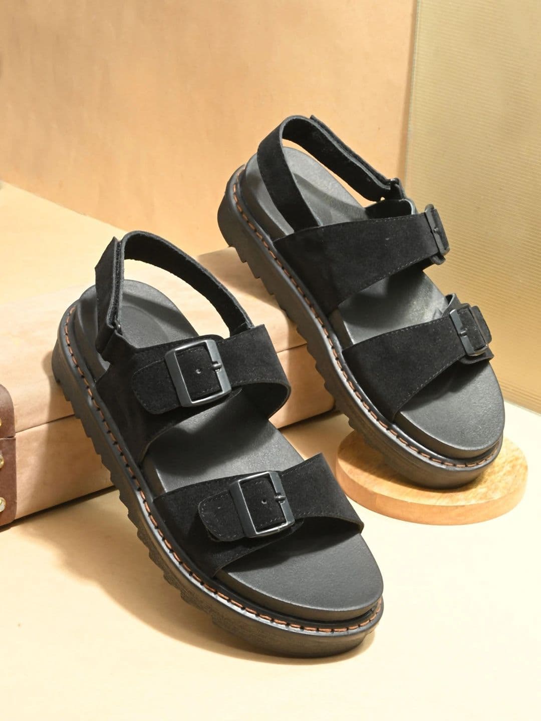 AfroJack Men Leather Comfort Sandals - view 1