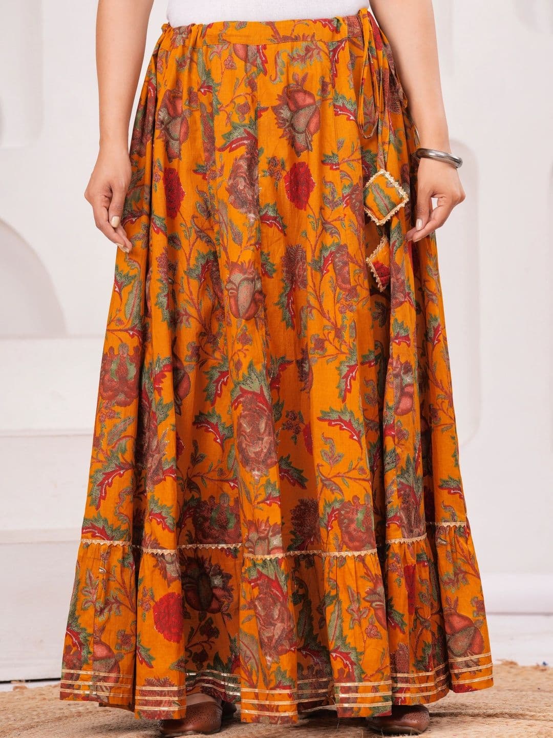 Clothy N Wave Women Floral Maxi Flared Skirt - view 1