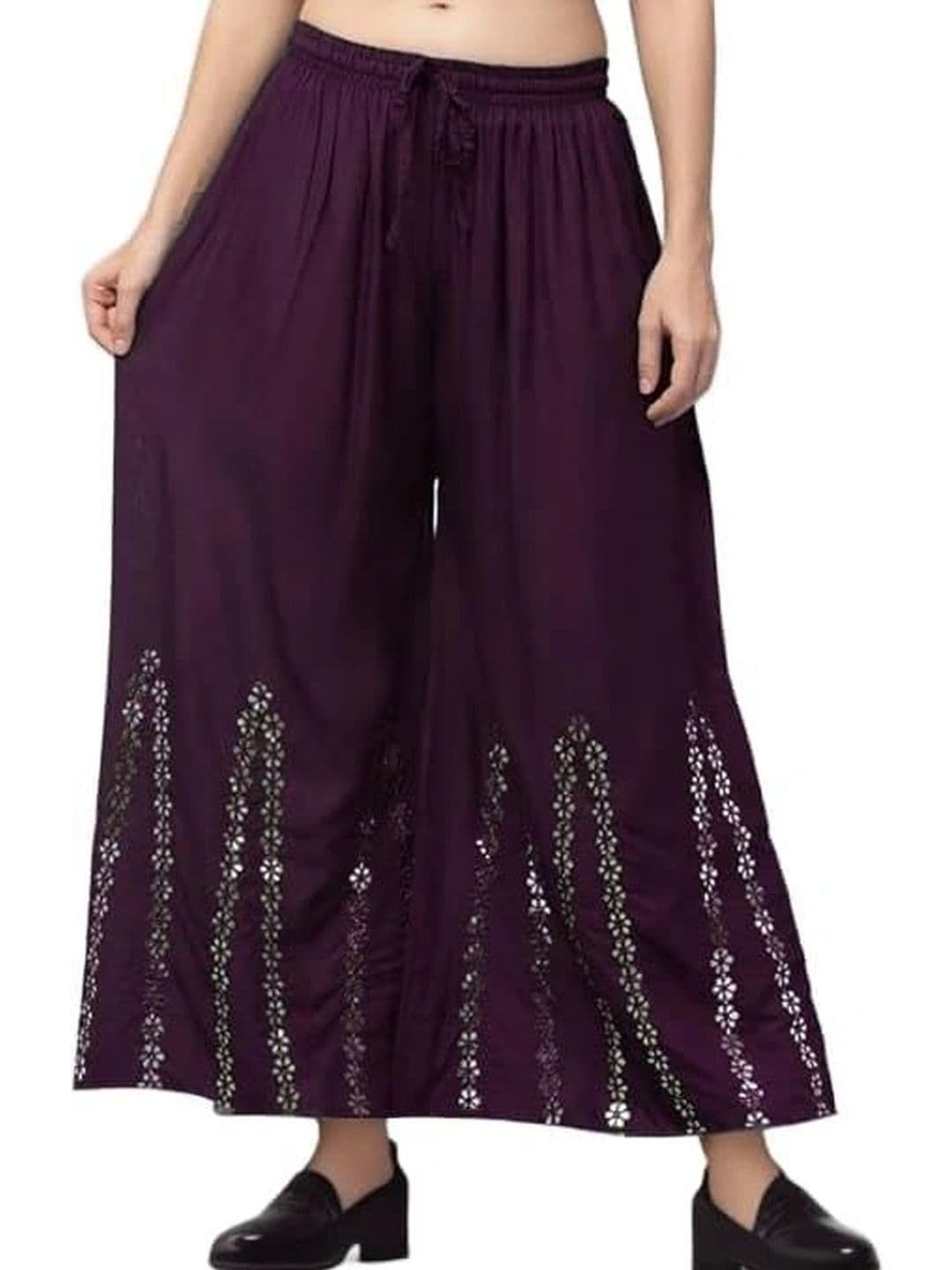 Thrifty Thread Women Embellished Knitted Ethnic Palazzos - view 1