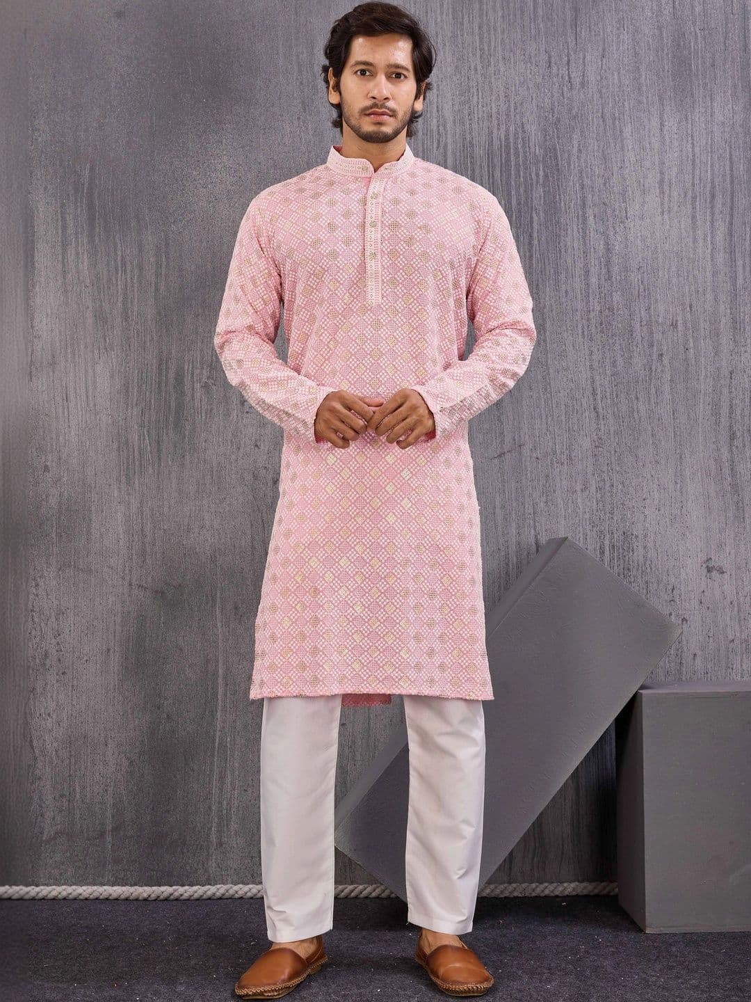 Moda Rapido Men Thread Work Kurta - view 1