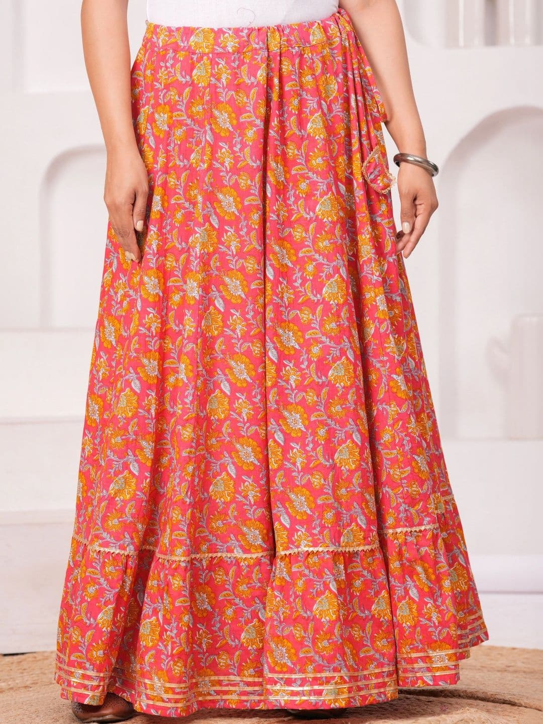 Clothy N Wave Women Floral Maxi Flared Skirt - view 1