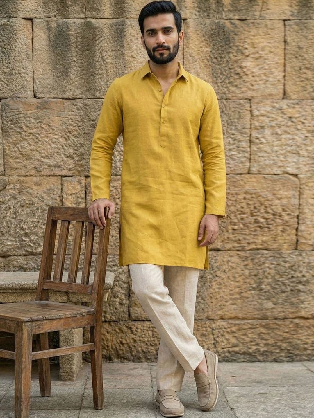 House of Pataudi Men Kurta - view 1