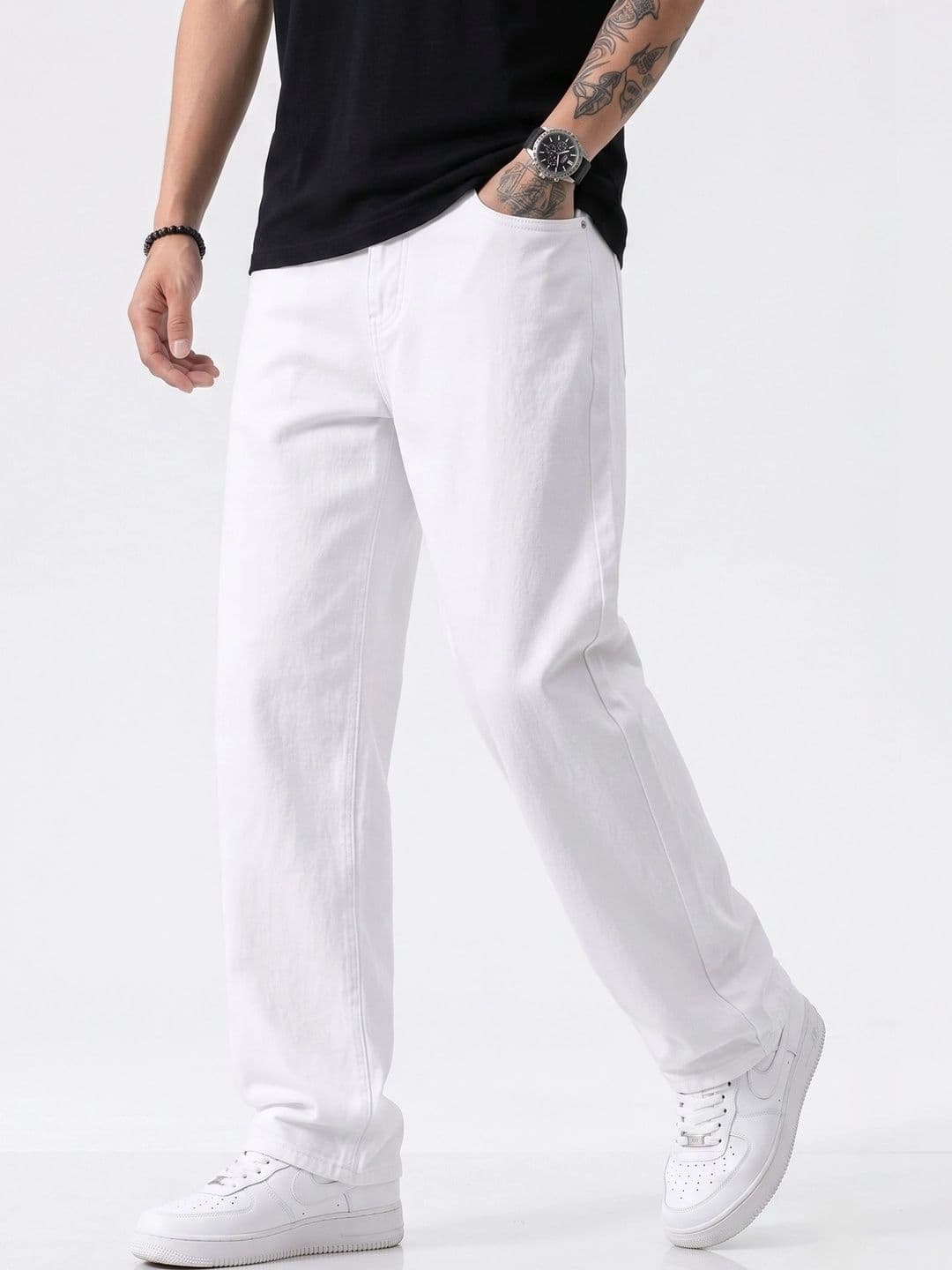 HERE&NOW Men Relaxed Fit Mid-Rise Stretchable Jeans - view 1