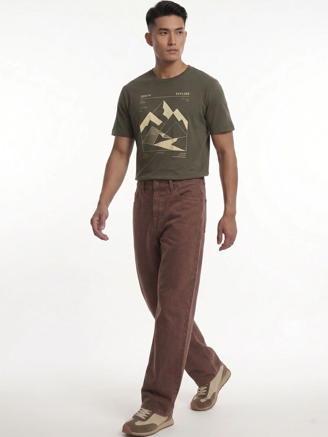 HERE&NOW Men Relaxed Fit Mid-Rise Non Stretchable Jeans - view 1