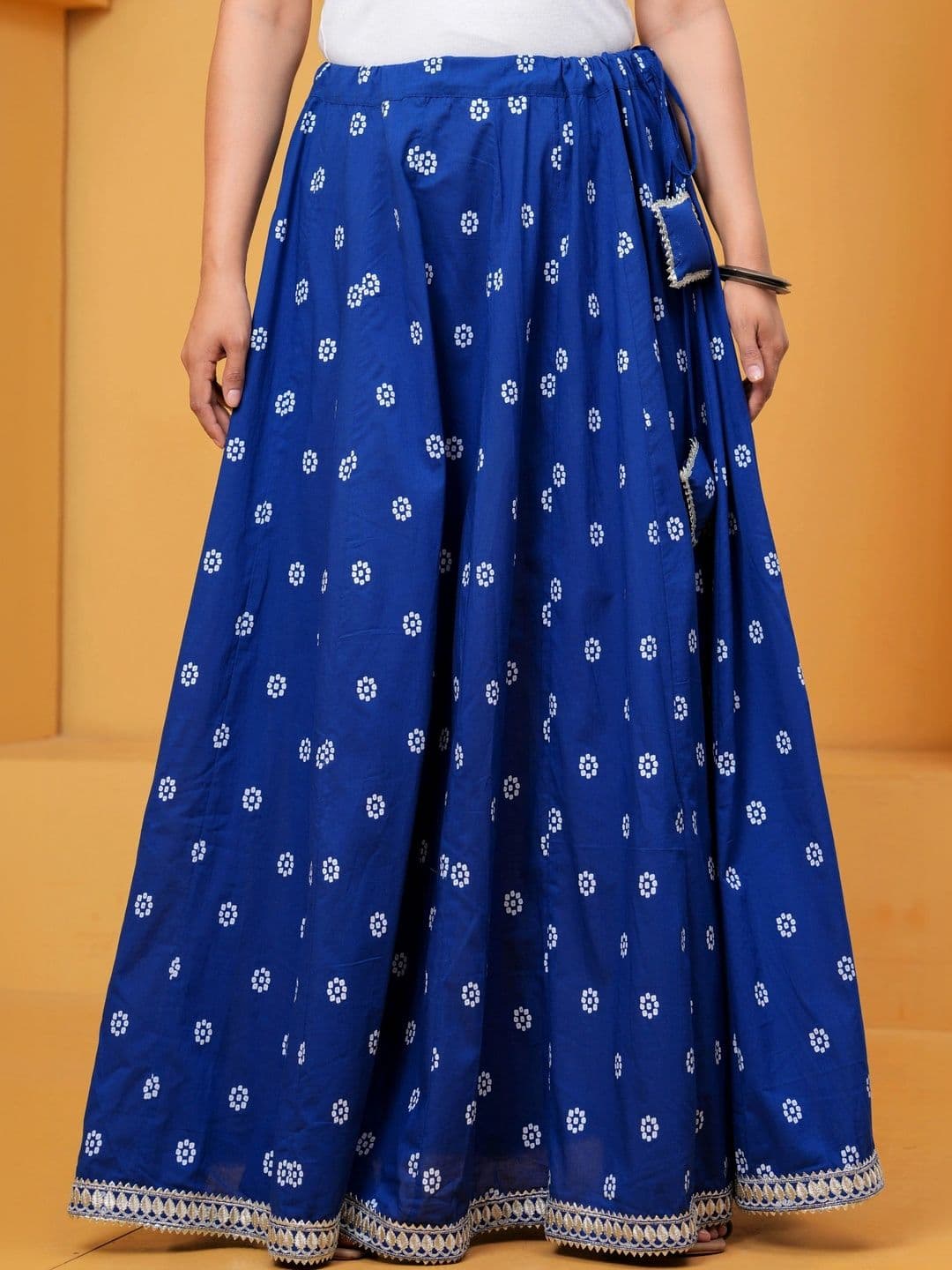 Clothy N Wave Women Geometric Maxi Flared Skirt - view 1