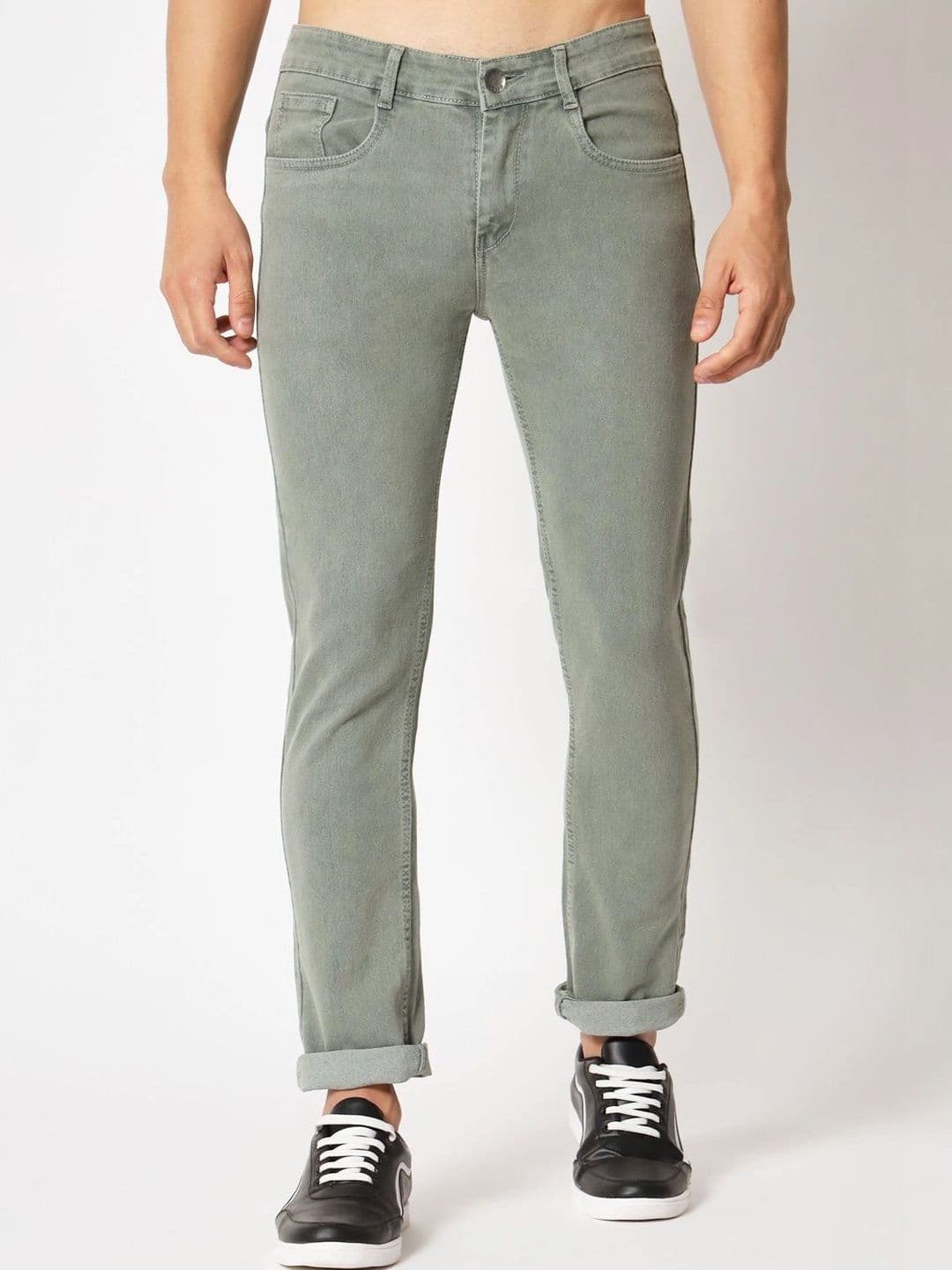 R.Code by The Roadster Life Co. Men Regular Fit Mid-Rise Cuffed Hem Stretchable Jeans - view 1